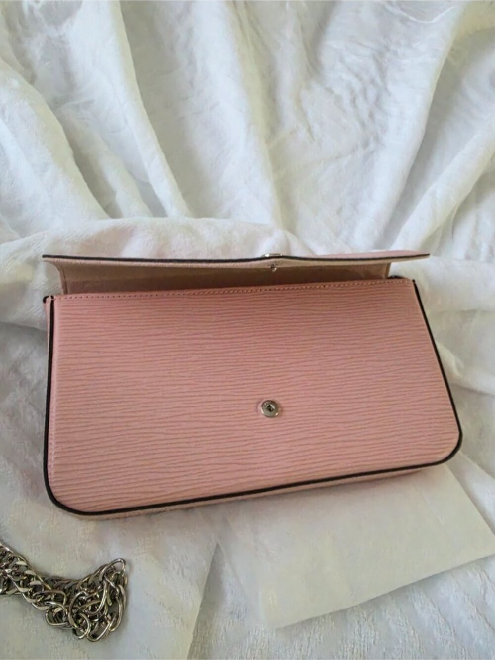 Authentic Louis Vuitton Epi LEATHER Pink Envelope Crossbody Mini Bag Clutch - Picture 14 of 14